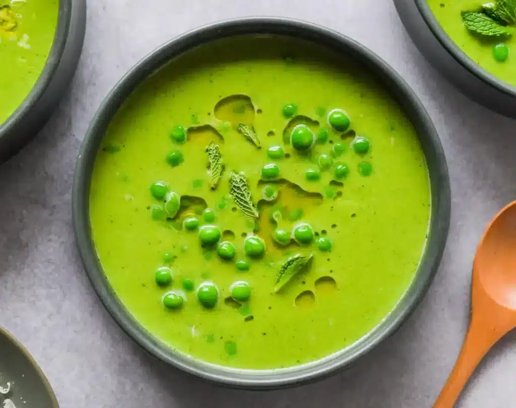 Soupe froide de petits pois