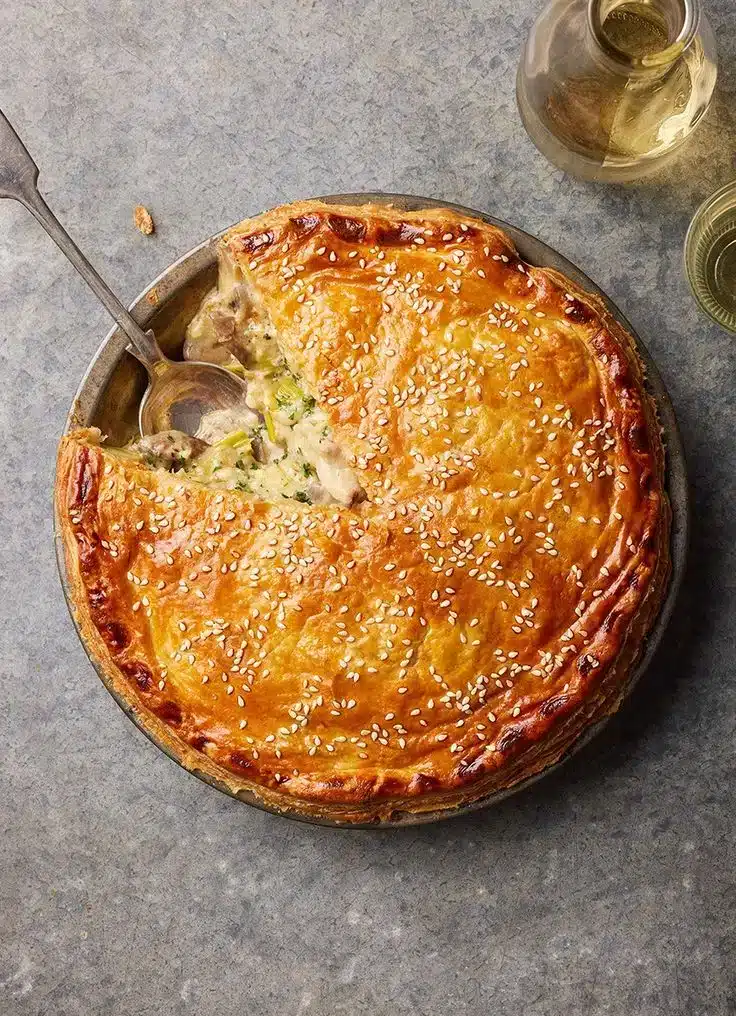 Tourte poireaux, carottes et fromage