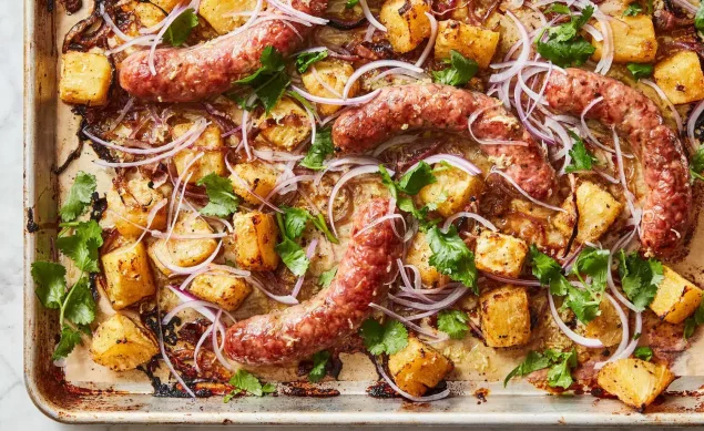 Saucisses ananas gingembre